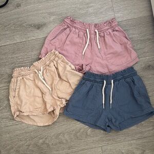 Love Tree Beach Shorts- Pink, Tan, and Blue